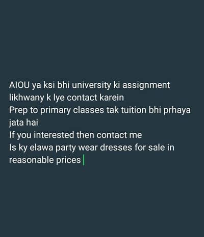 see this post then message me
