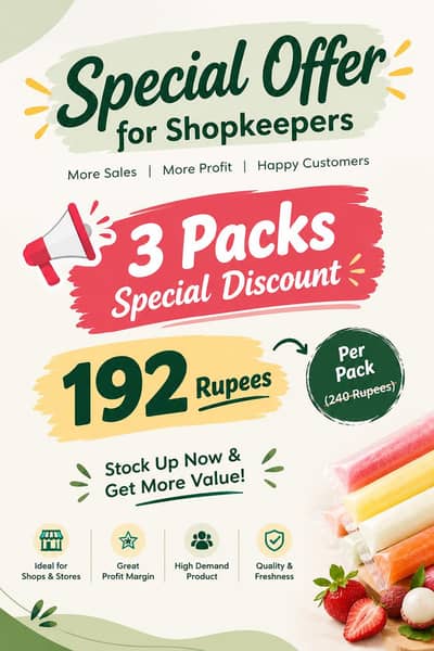 Pop and Pulp - Homemade Ice Bars- Lahore -Rs 240