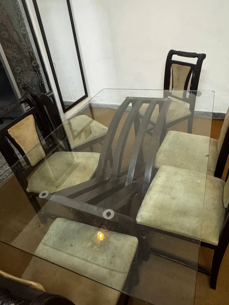 6 Seater Dinning Table Set Solid Wood 1