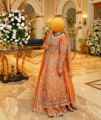 Heavy Bridal Lehenga - Rust Orange - Worn Once only - Bridal & party
