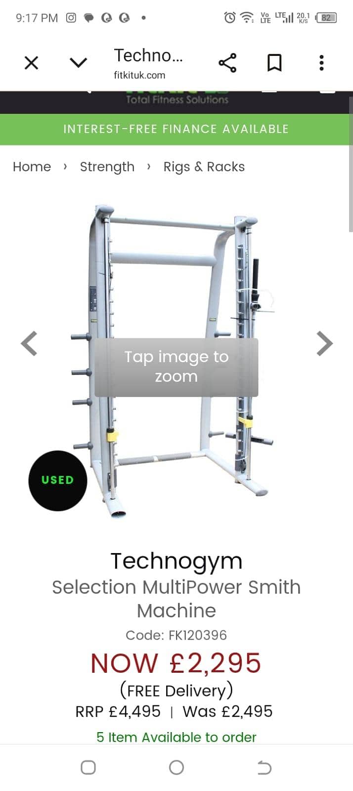 Smith machine tecno imported 3