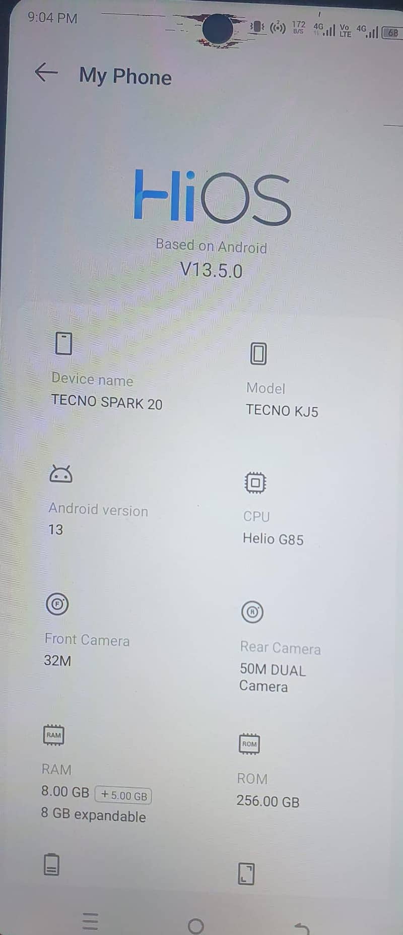 Tecno Spark 20 0