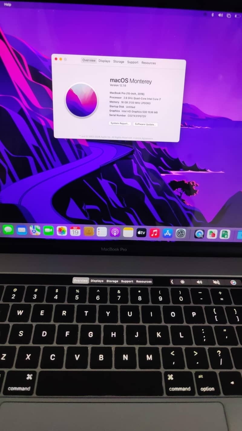 Mac book Pro 2016 model 5