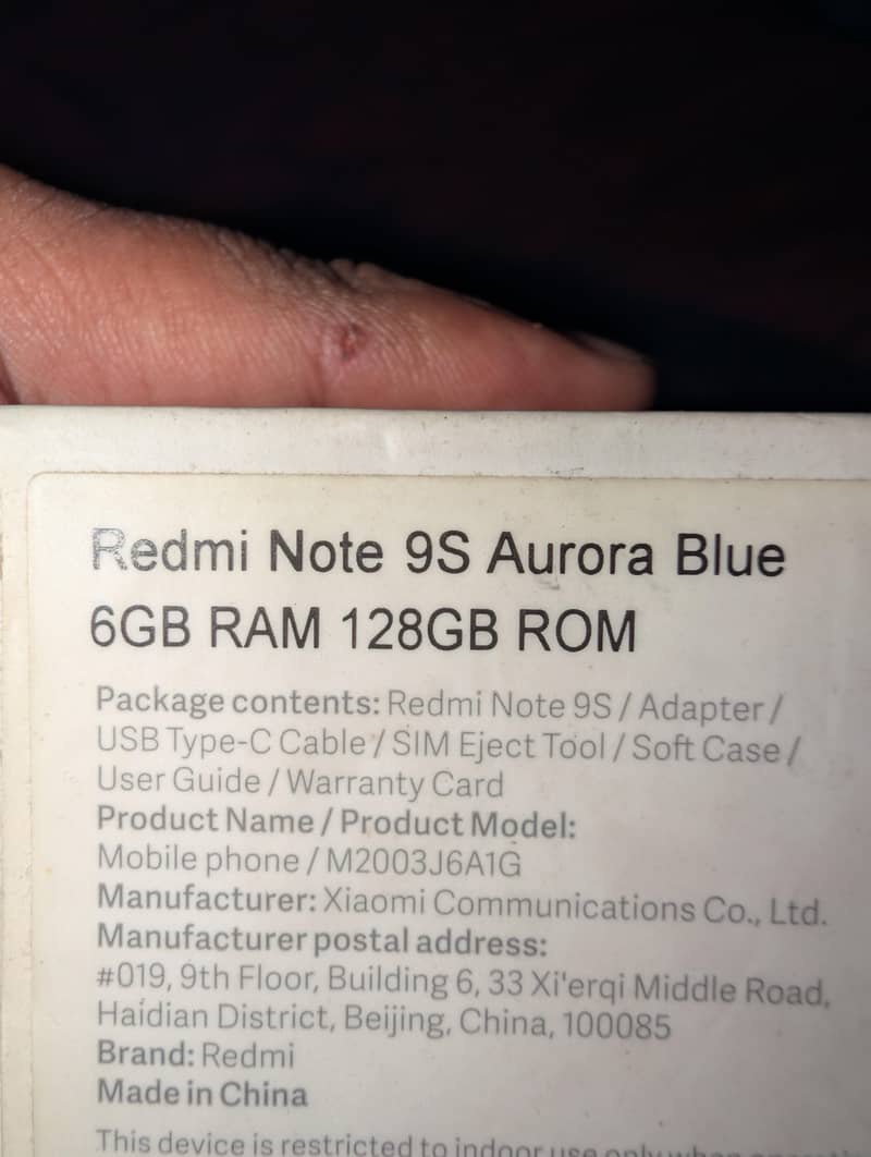Xiaomi Redmi Note 9S 4