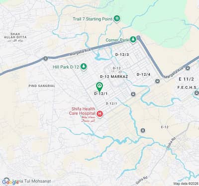 CDA Sector D-12/1(40*80) Main Double Road Corner Plot For Sale