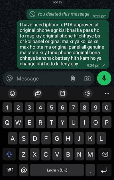 iPhone X pta  read complete pics and add thnx