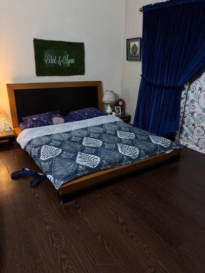 King size low level bed without mattress