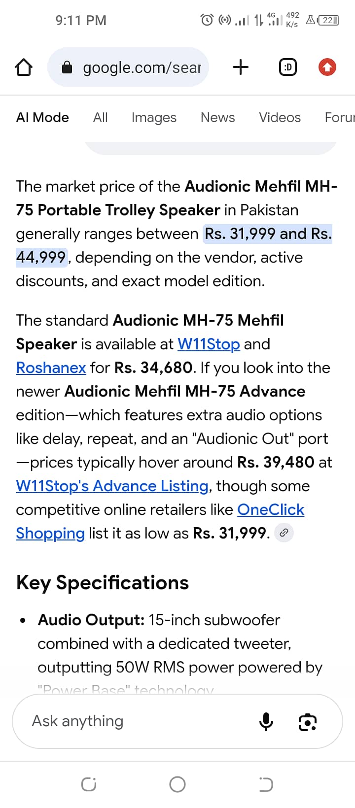 Audionic MH 75 1