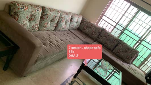 7 seater L sofa