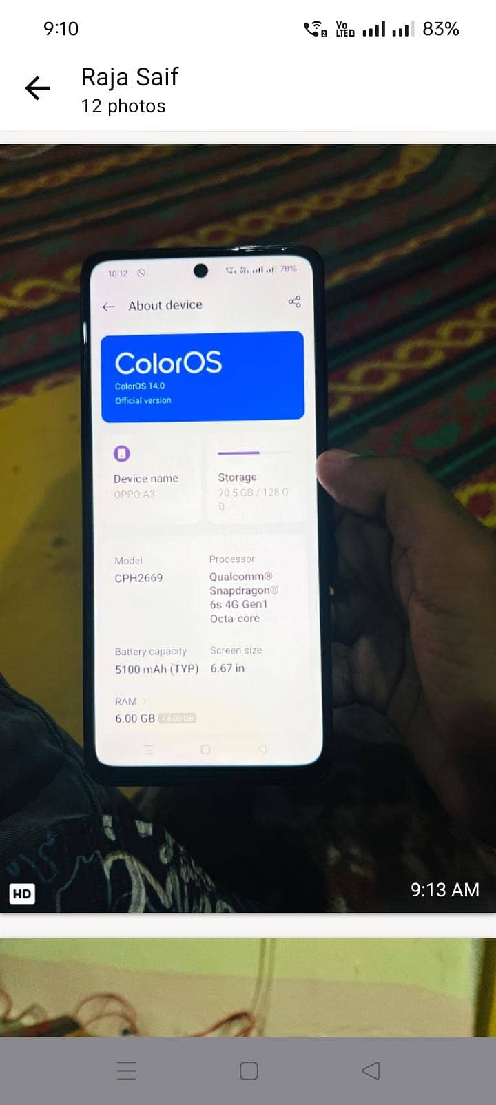 OPPO A3 13
