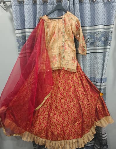 Lehenga +Shirt+ Dupatta 3pcs Ready to wear