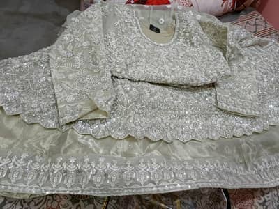 Bridal Organza Luxury Embroidery Hand work MAXI