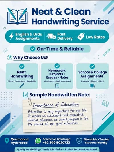 Neat Assignment Writing Service 50 Rs per page Hyderabad