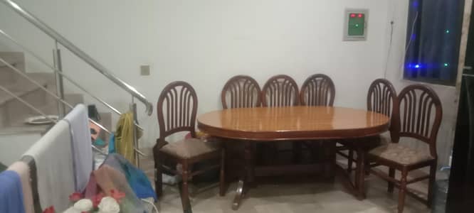 dining table 10 by 10 condition 6 years pure  lakadi