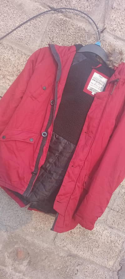 Original M&S UK boys winter parka Jacket-size 12 13 year with Fur hood