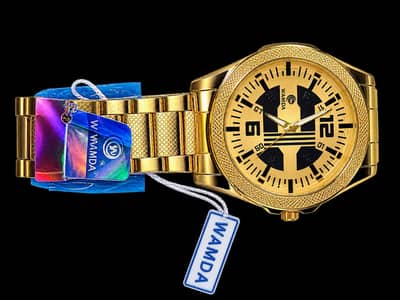 WAMDA Luxury Golden Men’s Watch – Premium Stylish Wristwatch