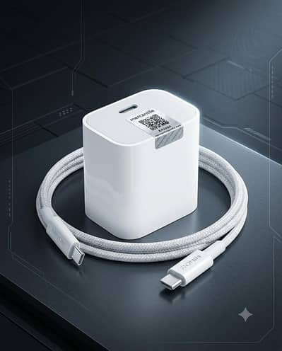 Original Apple iPhone Charger + Ronin Type-C to Type-C Cable
