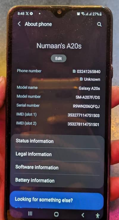 Samsung Mobile A20s