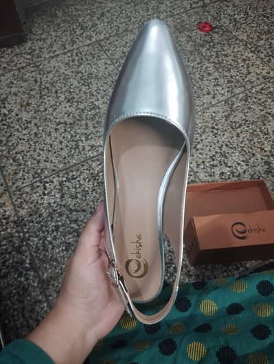 Silver Glossy Pointed Heels
