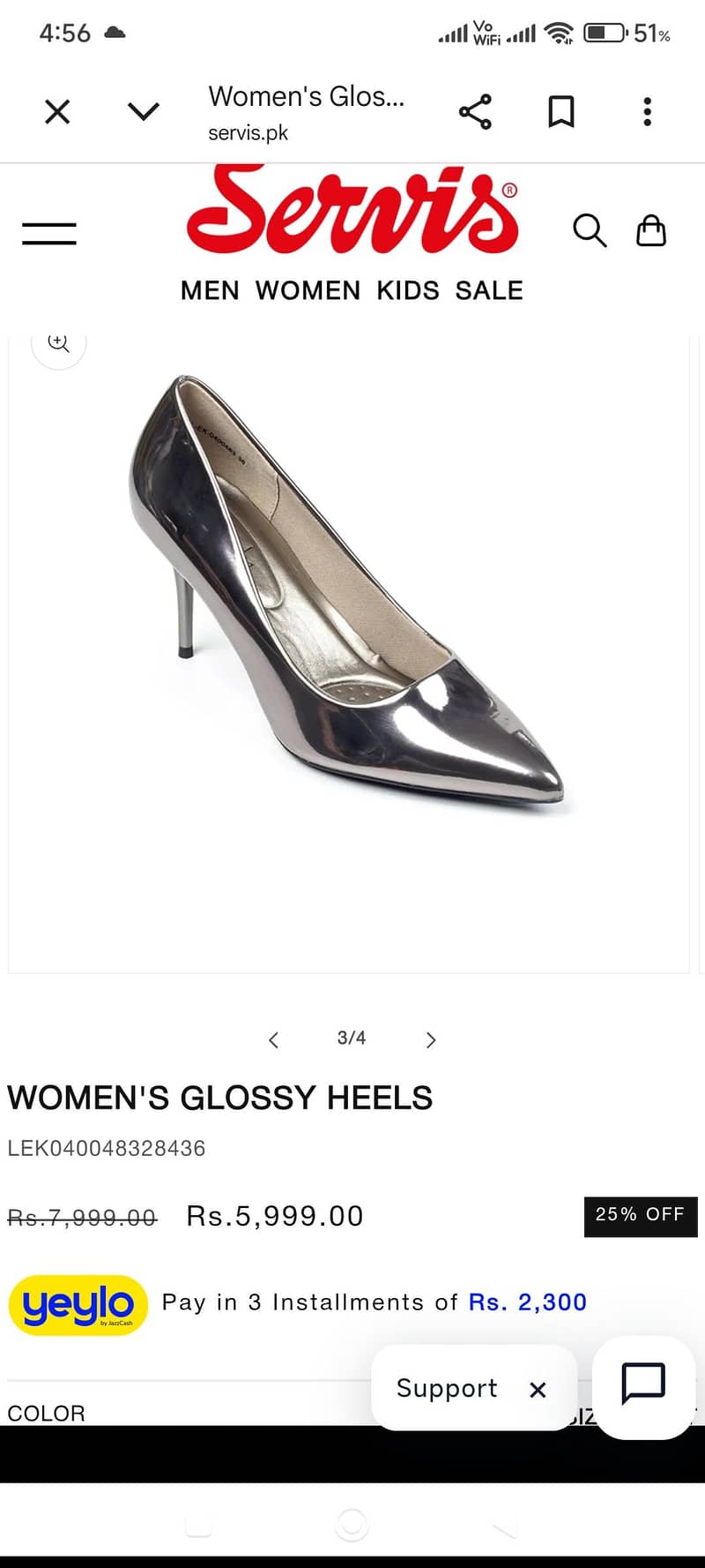 Silver Glossy Pointed Heels 2