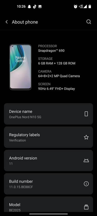 One Plus Nord N10