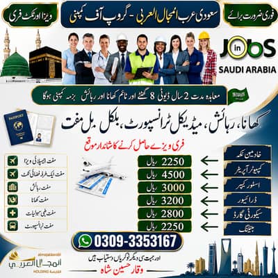 Factory Job/ Packing Job/ Security Job/ Computer operator/ Saudia Job