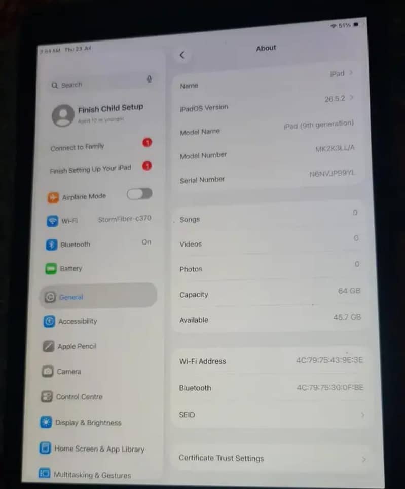 ipad 9 generation 64gb with box 1