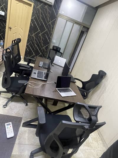 Office Work Station for four people working table Office Table Desktop
