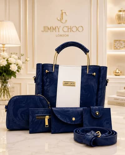 Women's Leather Textured Hand Bag Set