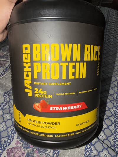 Jacked brown rice protien strawberry