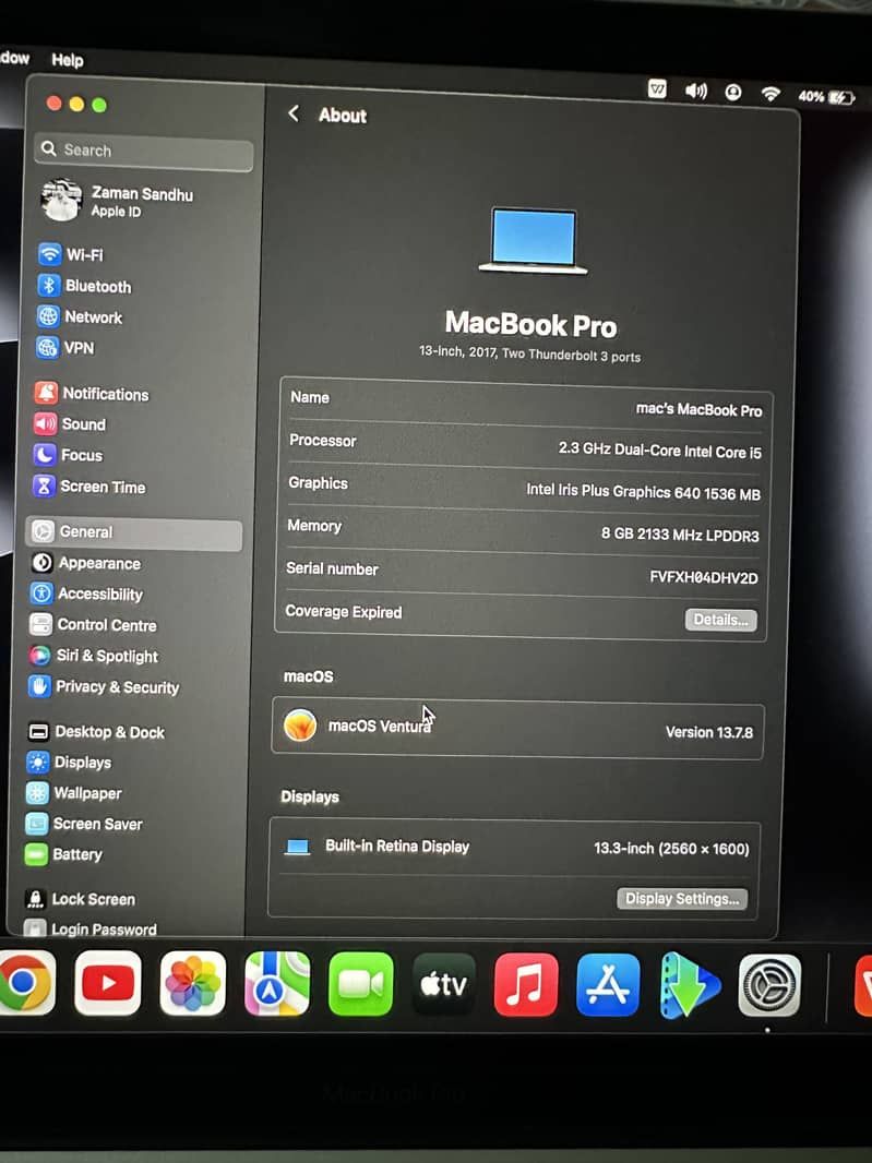Macbook pro 2017 2