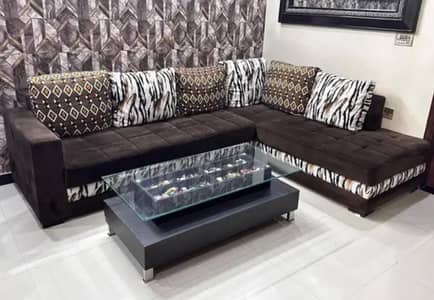 L shap sofa neat and clean