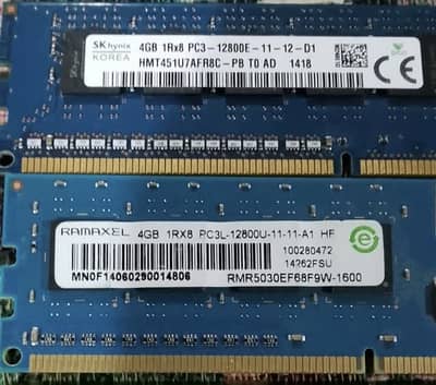 Ram 4gb + 4gb DDR4 1RX8 PC3 - 12800