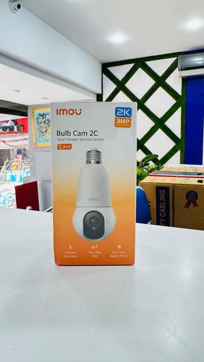Branded Bulb Wifi Camera, 1 Year Warranty, IMOU Bulb 2C Wifi Camera