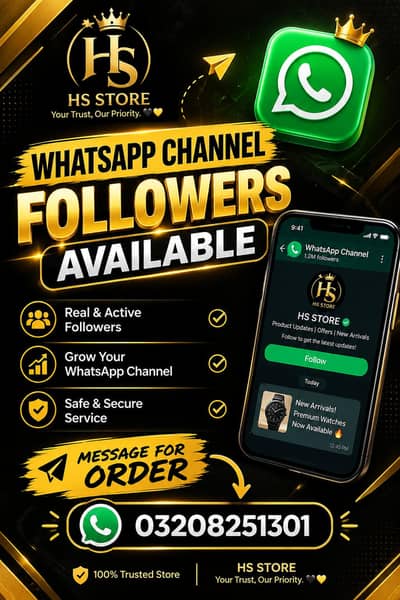 WATSAP CHANNEL FOLLOWERS AVAILABLE