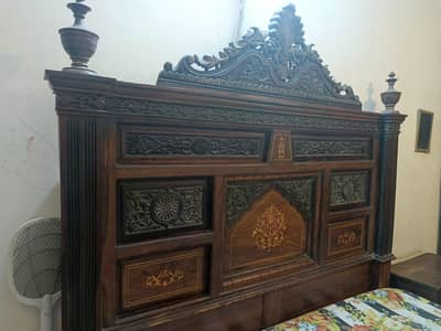 Chiniot Furniture for sale used bed wardrobe dressin Chiniot Furniture
