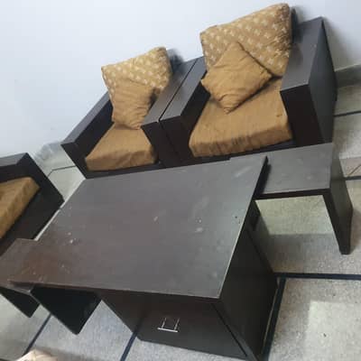 7 Seater Sofa Set and Table Sale In Very Good Price Only Serious buyer