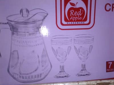 wine jug glass sets red apple