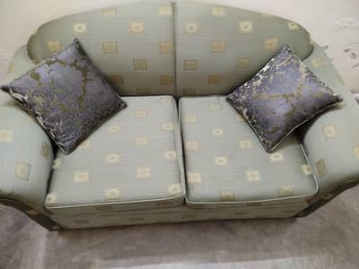 Sofa with 2 1 1 seater set and wooden solid table