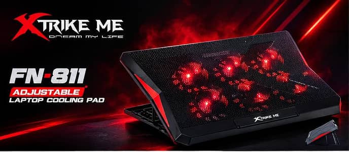 xtrike-me FN-811 laptop cooling pad 6 fans with two usb  ports