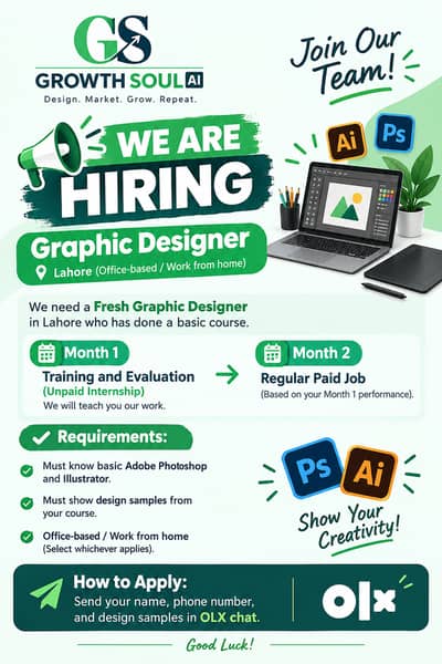 Urgent Requirement: Entry Level Graphic Designer Needed