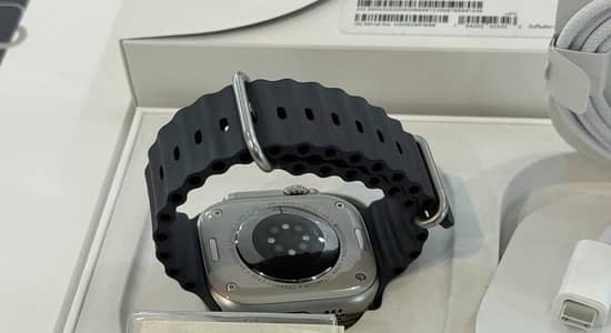 Apple Watch Ultra 2 Titanium – Black Ocean Band, Full Box