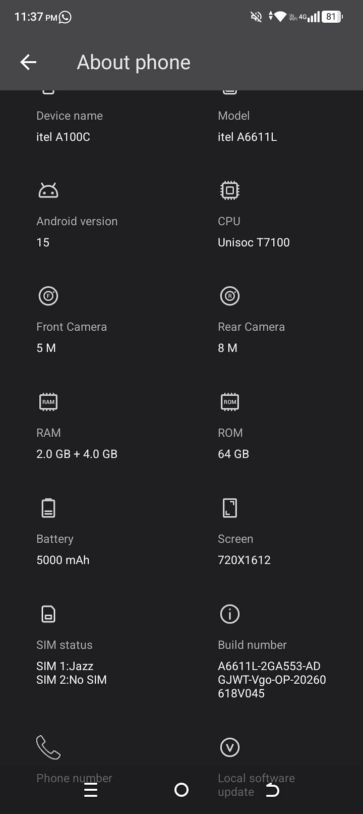 Itel Other Model 5