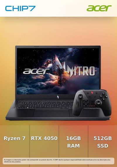 ACER NITRO 5/RYZEN 7 7735HS/RTX 4050 6GB/GAMING LAPTOP