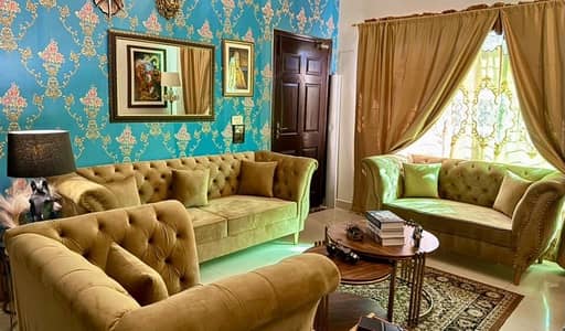 Chesterfield Gold Button Down 3+2+1 Sofa Set
