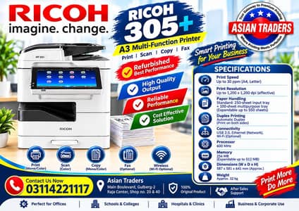 Wifi Copier Ricoh mp 305+ plus/ A3 size small copier/ Wifi Printer
