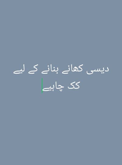 Cook required for desi hotel to make desi handies