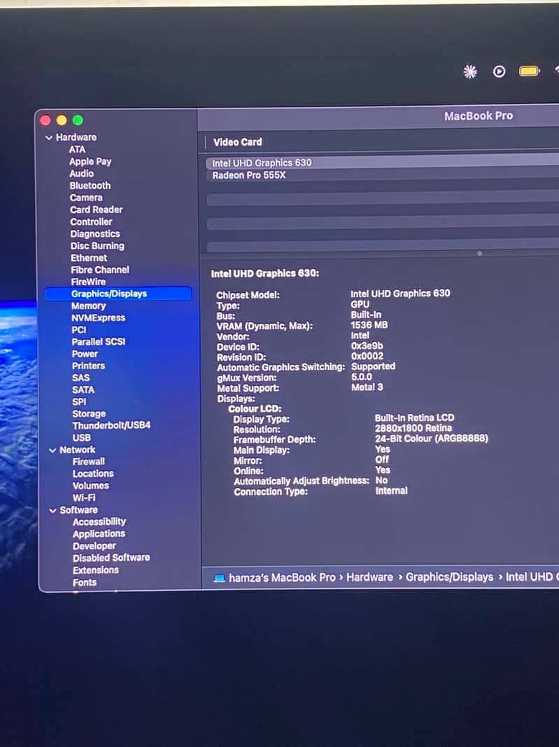 MacBook pro 2019 3
