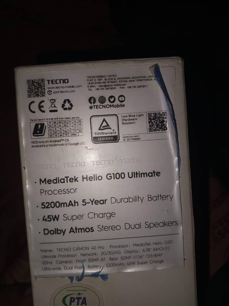 Tecno CAMON 40 Pro 7