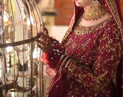 Elegant Red Bridal Lehenga with Long Shirt - Excellent Condition